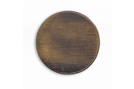 Brushed Flat-Topped Bronzed Gold Metal Button (Made in Spain)