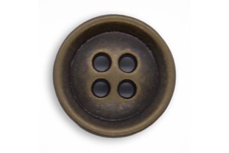 Larger 4-Hole Antique Gold Metal Button (Made in Germany)