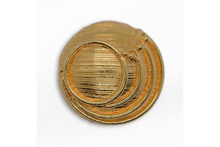 Circular Whosh Gold Metal Button (Made in Switzerland)