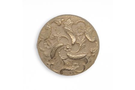 Dainty Floral Gold Metal Button (Made in USA)