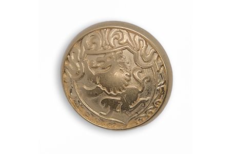 Heraldic Shield Gold Metal Button (Made in USA)