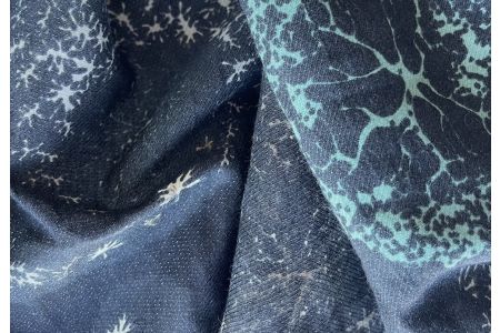 Parakian Subtle Metallic Galaxy of Spores Cotton Lawn (Made in Italy)