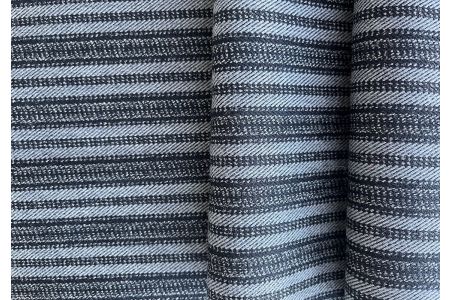 Handsome Smoke & Black Striped Stretch Wool (Made in Italy)
