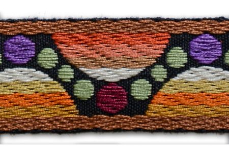 1" California Beach Sunset Woven Cotton Ribbon