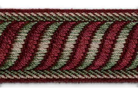 1 1/2" Ombré Sage & Raspberry Rope Woven Ribbon